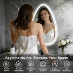 16x24 LED Bathroom Mirror with Lights Irregular, Lighted Bathroom Vanity Mirror - Image 7