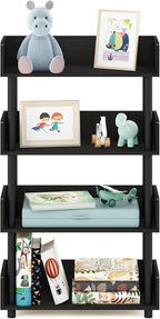 Furinno TURN-N-TUBE 4-Tier Display Shelf, Storage Shelves, Book Shelf, Open - Image 3
