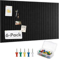 Cork Board Tiles for Wall with Push Pins, Removable 36" x 24" Slat Bulletin by Magrowill