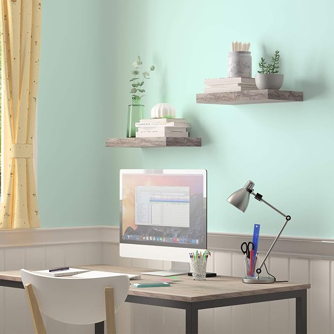 HOOBRO Floating Shelves for Wall, Wall Mounted Shelf Set of 2, 15.7" Hanging - Image 5