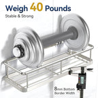 YASONIC Shower Caddy Adhesive, No Drill Bathroom Organizers, Rust Proof Shower - Image 4