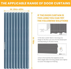 AJAZZ 100% Blackout Accordion Doors Interior Magnetic Door Curtain Closet Door - Image 2