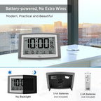 WallarGe Atomic Clock with Outdoor and Indoor Temperature - Image 6