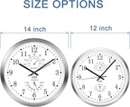 HITO 14 Inch Silent Wall Clock Battery Operated, Large Wall Clock - Image 3