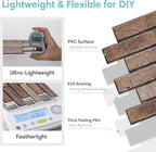 Commomy 3D Peel and Stick Brick, Ultralight Thin PVC Faux Brick Wall Panels - Image 4