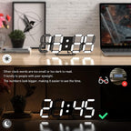 3D LED Clock Desk Alarm Clock Wall Clock - Image 2