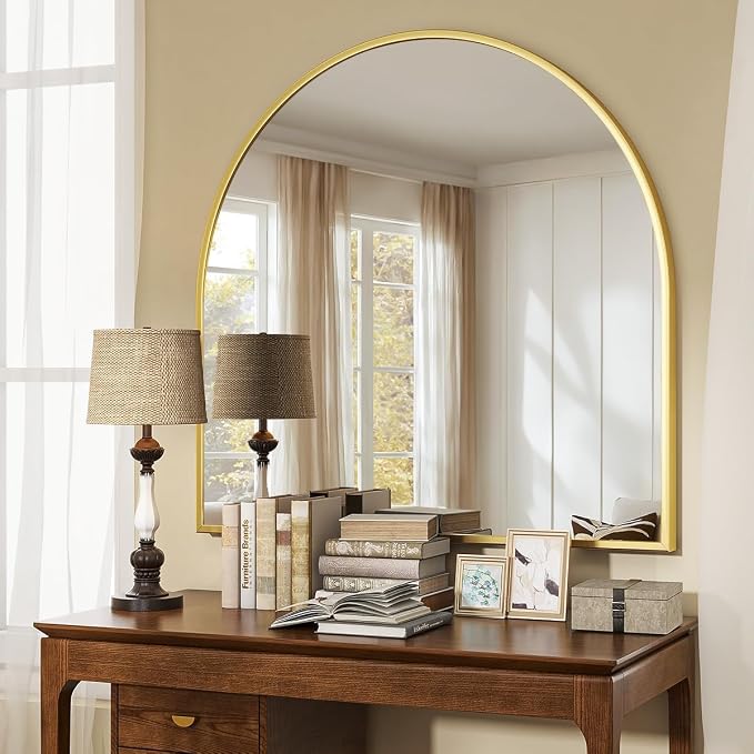 VooBang Wide Arched Wall Mirror, 31 x 32 inch Arch Bathroom Mirror, Wall - Image 7