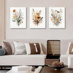 Bwodke Framed Wildflower Wall Art Colorful Botanical Floral Poster Canvas - Image 8