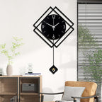 Wall Clock with Pendulum, Silent Quality Quartz Battery Operated, Modern Large - Image 6