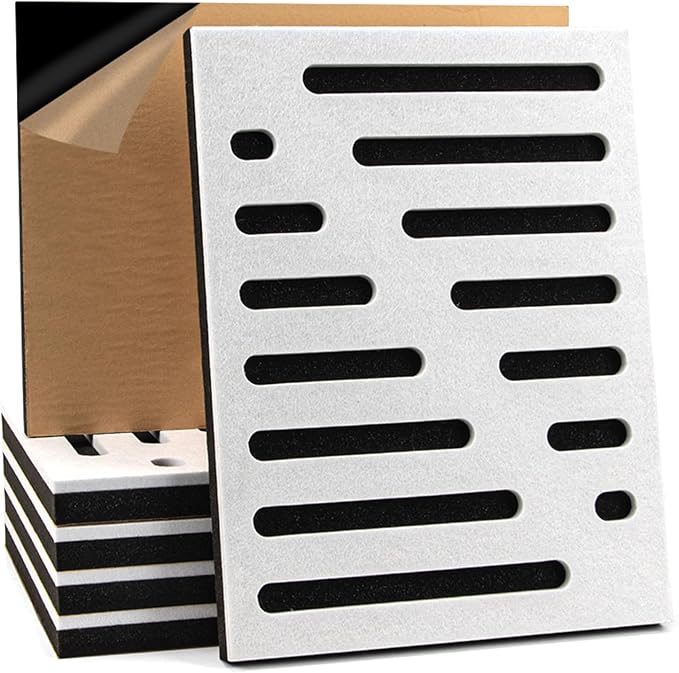 Art3d 6-Pack Self-Adhesive Soundproof Acoustic Panels by Art3d