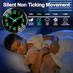 Luminous wall Clock Modern Silent Wall Clock, Non-Ticking Battery Operated Wall - Image 7