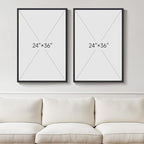 Large Framed Black and White Abstract Wall Art - Image 3