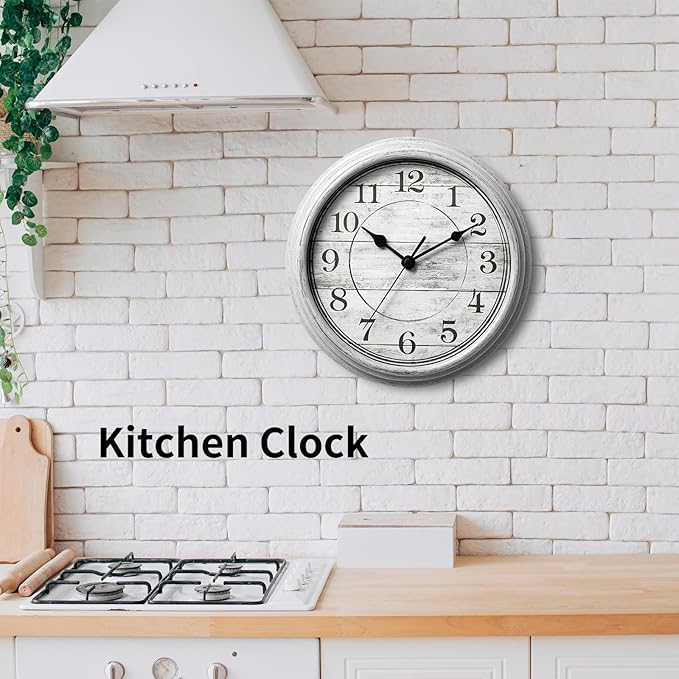 Wall Clock, 9 Inch Silent Wall Clocks Battery Operated, Decorative Clocks - Image 5