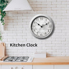 Wall Clock, 9 Inch Silent Wall Clocks Battery Operated, Decorative Clocks - Image 5
