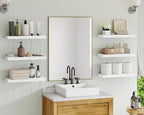 Fixwal White Shelves, 15.8in Floating Shelves, Farmhouse Shelf Wall Decor - Image 2
