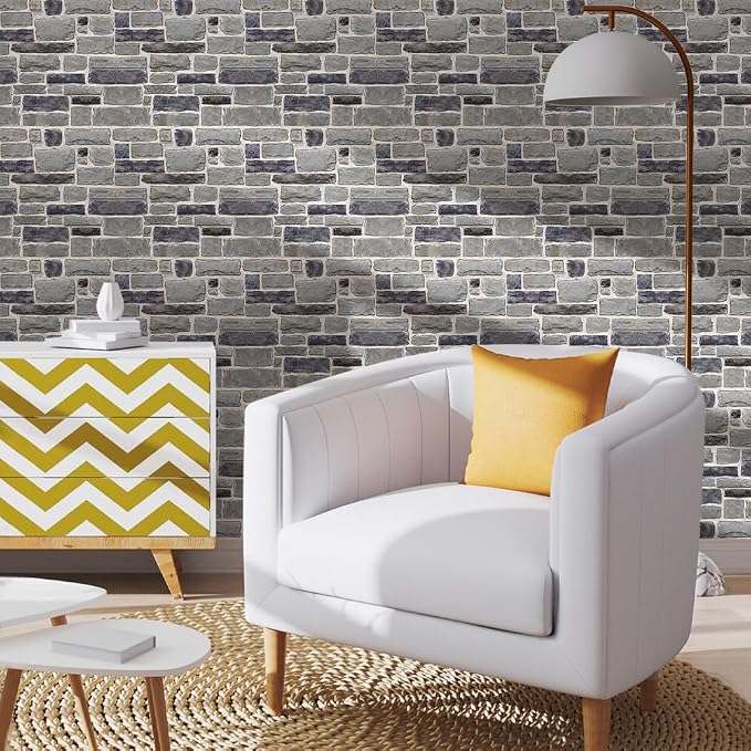 COMSTICKC 3D Faux Stone Wall Panel Peel and Stick Wall Tiles, Ultra-Light Thin - Image 6