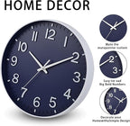 HZDHCLH Wall Clocks Battery Operated, Wall Clock Navy Blue, 8 inch Wall Clock - Image 3