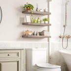 RALGEND Floating Shelves for Wall, 1.5" Thick Wall Shelf Set of 3 - Image 2
