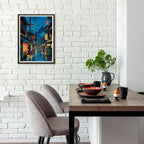 Japanese Tokyo Tea House Canvas Wall Art Japanese City Street Cafe Scene - Image 4