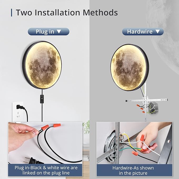 Dimmable Moon Wall Light 23.6 inch Wall Lights - Image 5