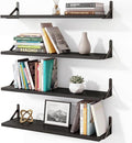 YGEOMER Floating Shelves for Wall, 23in Black Wall Shelves for Living Room by YGEOMER