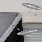 AJAZZ 100% Window Blinds Blackout Portable Blackout Curtains Adhesive Curtains - Image 6