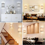 Wall Sconces Set of 2, Plug in Wall Sconces - Image 6