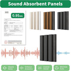 3 Pack Sample Set 3D Acoustic Slat Panels, 4.72" x 5.9" Sound Absorbing Wood - Image 2