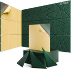 22 Pack Acoustic Panels with Self-Adhesive, Sound Panels High Density, by ROOME