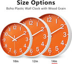 HZDHCLH Wall Clocks Battery Operated, Wall Clock Orange, 14 inch Wall Clock - Image 5