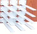 12 Pack - 10 inch White Hidden L Shelf Bracket Iron Floating Shelf Brackets by MHMYDZ