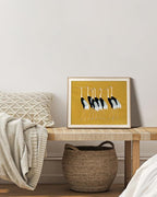 VIYYIEA Framed Wall Art for Living Room, Cranes Canvas Prints, Vintage Home - Image 3