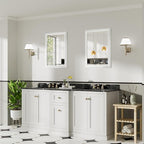 22x30 Inch White Bathroom Mirror - Image 4