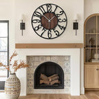 Maxstar Large Round Wall Clock for Living Room Decor Battery Operated Non - Image 5