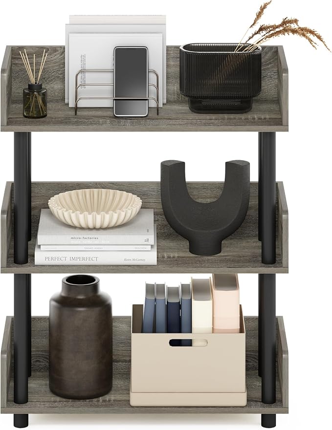 Furinno TURN-N-TUBE Display Shelf, 3-Tier Storage Shelves - Image 4