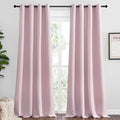 NICETOWN Baby Pink Blackout Curtains 120 inches Length by NICETOWN