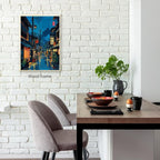 Japanese Tokyo Tea House Framed Canvas Wall Art Japanese City Street Cafe Scene - Image 4