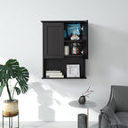 VANIRROR Black Bathroom Wall Cabinet 23x29 inch Wooden Bathroom Medicine Cabinet - Image 8