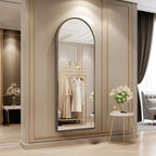 Large Arched Full Length Mirror, Arch Bathroom Wall Mirrors Metal Aluminum - Image 2