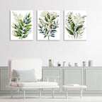 Bwodke Botanical Wall Art Plant Floral Watercolor Poster Canvas Prints Set of 3 - Image 8