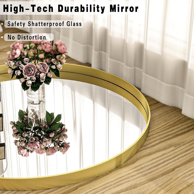 30 inch Round Bathroom Mirror, Living Room, Hanging or Leaning - Image 3