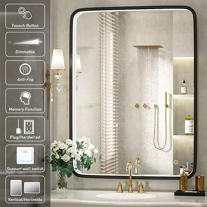 36x28 Inch LED Bathroom Mirror - Image 4