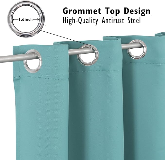ChrisDowa Room Divider Curtain 120 Inches Long, Wide Blackout Sliding Door - Image 3