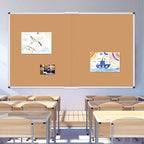 VIZ-PRO 60" x 36" Large Cork Bulletin Board, Foldable & Wall-Mounted Notice Pin - Image 7