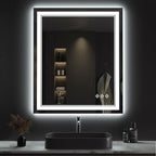 Lighted Mirror, 30x36 Inch Gradient Front and Backlit LED Mirror, 3 Colors by VanPokins-GlobalHighEndLEDBathroomMirrorBrand