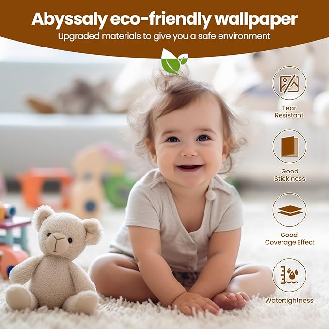 Brown Peel and Stick Self Adhesive Wallpaper - Image 2