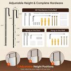 Antok 48"x14" Over the Door Mirror, Full Length Mirror Door Hanging - Image 6