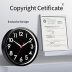 AKCISOT Wall Clock 8 Inch Silent Non-Ticking Modern Clocks Battery Operated - Image 5