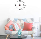 10-20 Inch DIY Wall Clock 3D Frameless Silent Non Ticking - Image 5