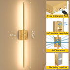 Ouyulong Battery Operated Wall Sconces Set of 2, 10000mAh Wireless Rechargeable - Image 5